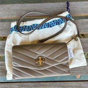 Tory Burch Kira leather wallet on chain